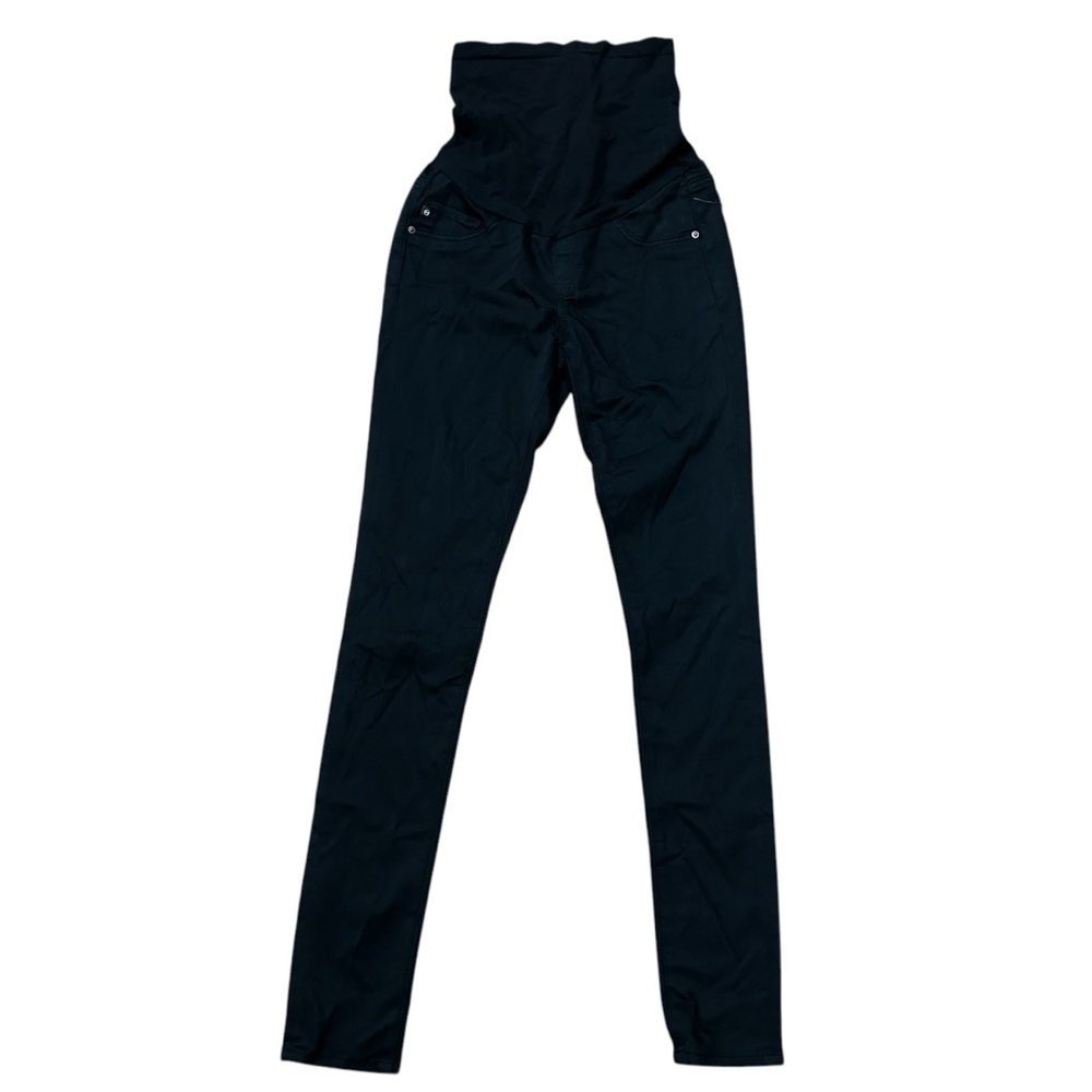 NWT Adriano Goldschmied Black Maternity The Legging Super Skinny Jeans Size 26